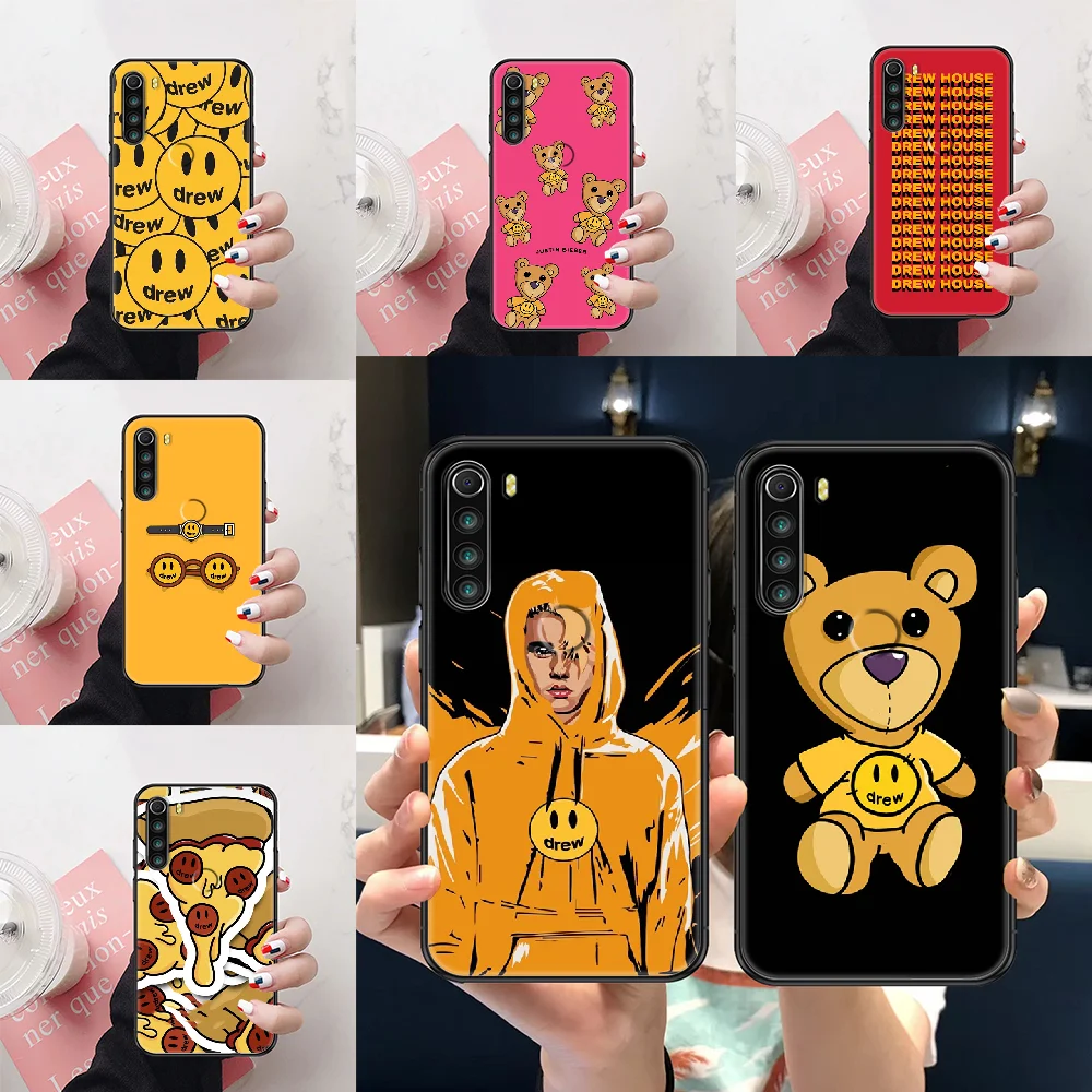 

Drew Justin Bieber Phone case For Xiaomi Redmi Note 4X 6A 7 7A 8 8T 9 9A 9S 10 K30 Pro Ultra black trend cover soft funda