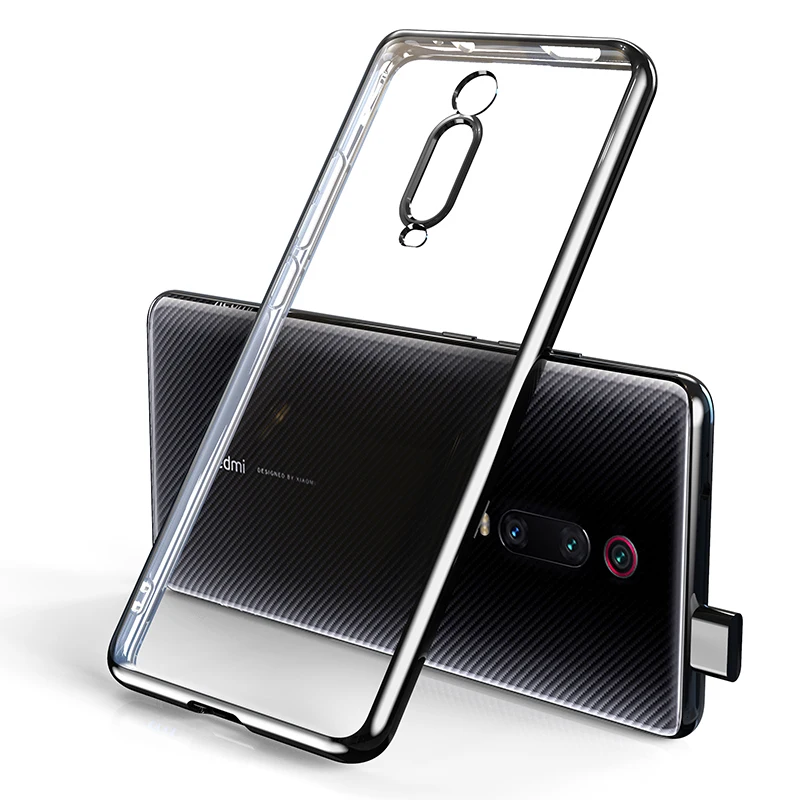 Черный Чехол для Xiaomi Mi 9 T 9 T Pro SE Lite A3, 3D лазерное покрытие, роскошный чехол из мягкого ТПУ, чехол для RedMi K20 Pro Note 8 Pro 8A 7 7A Mi Crystal чехол - Цвет: Черный
