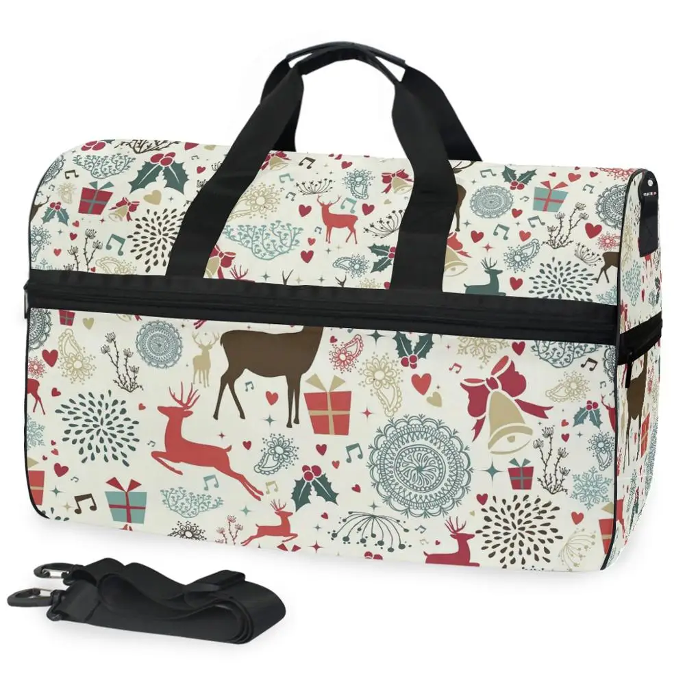 

ALAZA Travel Bag Sports Gym Bag Unisex Humerus cartoon print Leisure Yoga Fitness Shoulder Women Handbag Large Capacity Portable