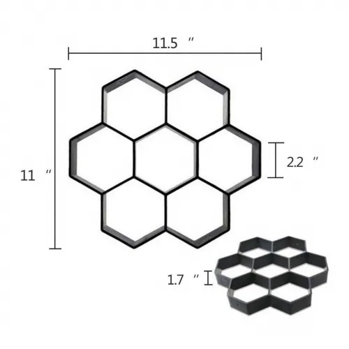 A Style Hexagon Садовая ходьба тротуарная пресс-форма дорожка производитель формы Тротуарная Плитка DIY газон дорога бетонирование садовая дорожка формы цемент кирпичный камень - Цвет: A Style Hexagon