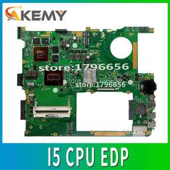 

N751JK for ASUS N751JK N751J Motherboard Laptop I5 CPU EDP card with GTX850 2 g Graphics card Tests motherboard test 100% ok