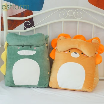 

Cute Reading & Bed Rest Pillow With Pocket,Big Wedge Backrest,Cozy Triangular Back Support Cushion for Adults Sitting Up in Bed