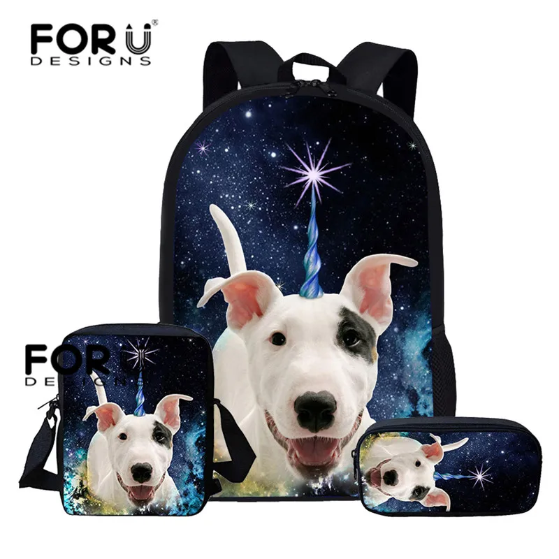 FORUDESIGNS/Школьные сумки с жемчужной собачкой; рюкзак; школьный рюкзак для детей; рюкзаки для девочек; школьные рюкзаки; Mochila - Цвет: CC3663CEK