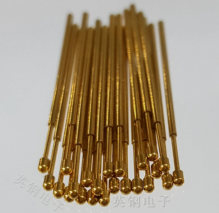 

100pcs/lot PAL75-D2 Probe 1.3MM Ball Head Test Pin 75MIL Round Head Spring Pin 1.02MM Gold Pin