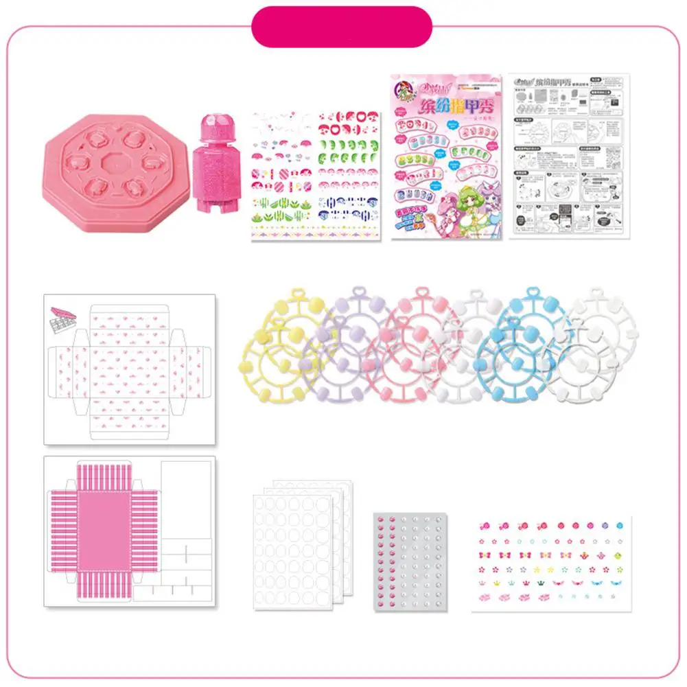 HobbyLane Девушка Ногтей Стикеры s детские игрушки «сделай сам» Водонепроницаемый Маникюр Стикеры для маникюра, макияжа Набор, Женские Ювелирные изделия, игрушки в подарок на день рождения