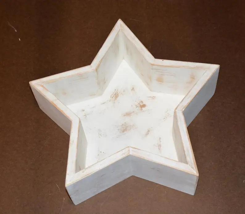 Newborn Photography Props Mini Baby Wooden Bed Baby Shoot Container Five-pointed Star Bed Photo Studio Posing Prop Creative Prop