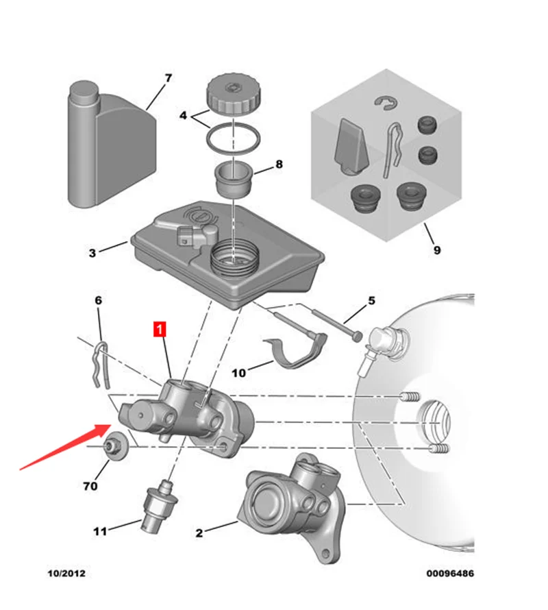 Brake Master Cylinder 4601H5 4601J4 MC2941 Peugeot 306 Hatchback Convertible Saloon 206 CC SW Citroen XSARA Break Coupe Box brake master cylinder cap brake master cylinder brake master cylinder kit