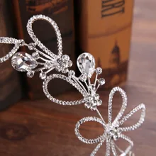 Bridal handmade hair band hollow large flower with rhinestone hair band bridal tiara photo accessories bridesmaid hair accessori