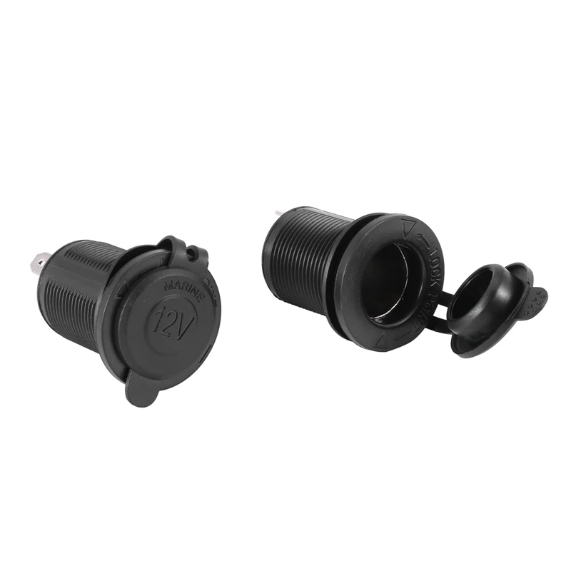 2 X Presa Di Corrente 12V Presa Accendisigari Da Incasso Per Auto Moto Barca