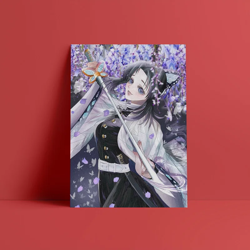 L 1238 Shinobu Kocho Demon Slayer Kimetsu no Yaiba Настенный декор на холсте постеры для гостиной декоративная картина для спальни - Цвет: L 1238