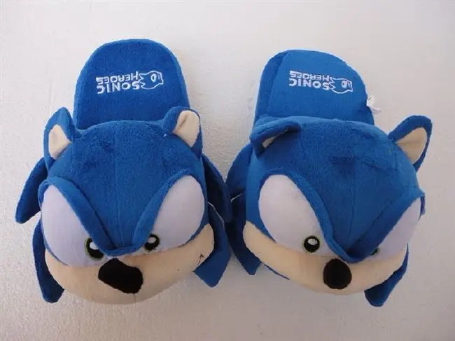 Sonic the Hedgehog/плюшевые тапочки для женщин и мужчин; модная зимняя кукла с героями мультфильмов; свободный размер для подростков и взрослых