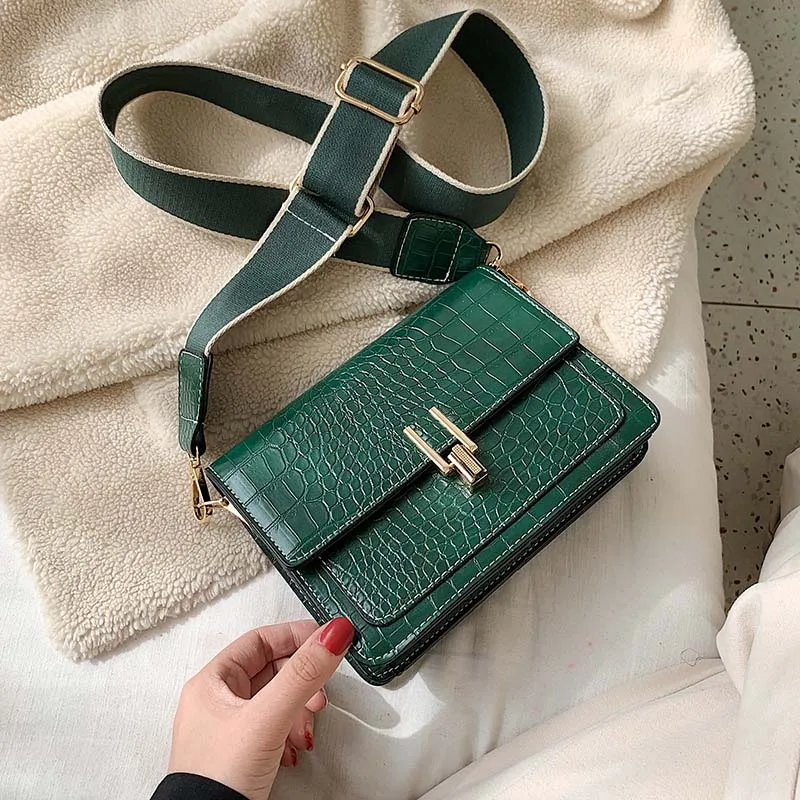 

Stone Pattern Pu Leather Crossbody Bags For Women 2019 Small Messenger Shoulder Bag Female Handbags and Purses