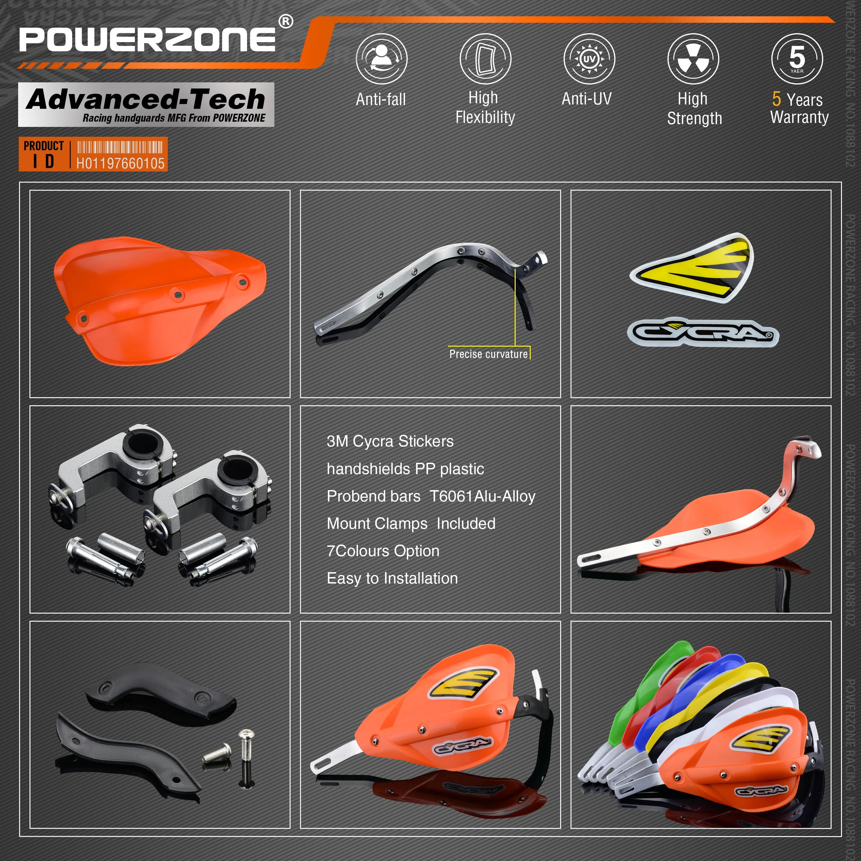 Powerzone Мотоцикл Байк ATV Руль рукавицы для KTM ADV EXC Enduro Husqvarna FE TE WRF CRF YZF rmz KXF KLX