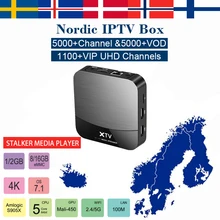 Android 7,1 скандинавский IPTV Box X tv 5G IP tv Box 5000+ Скандинавия Норвегия Дания Финляндия шведский исландский IP tv Stalker медиаплеер