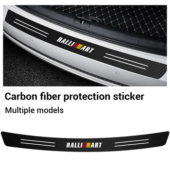 

Car Carbon Fiber Trunk Rear Bumper Guard Sticker For Mitsubishi Lancer EX Outlander 3 ASX L200 Ralliart Competition Accessories