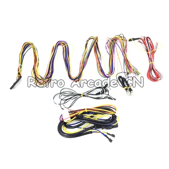 

2 players arcade button stick joystick stereo wire harness connector to pandora home version game board and console