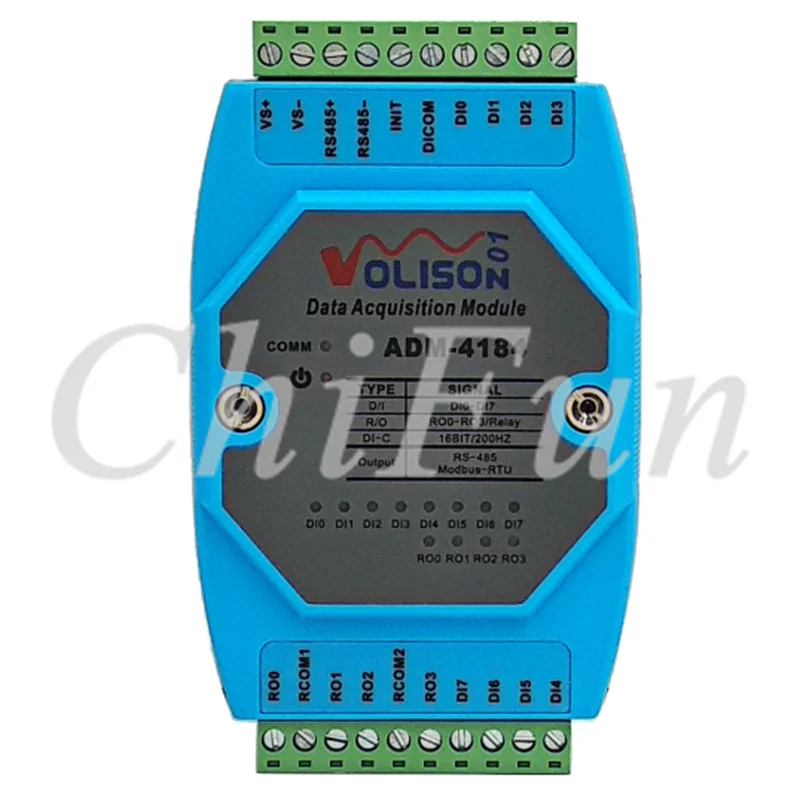 

ADM-4184 8-way switch data acquisition, di / do, 4-way relay output control module, MODBUS RS485 communication