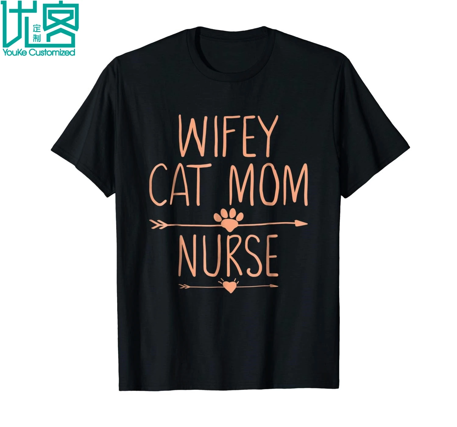 Wifey Cat/одинаковая Пижама для мамы и медсестры 2019 Летняя мужская футболка с