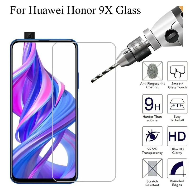 Закаленное стекло Honor 9X оригинальная Высококачественная защитная пленка 9H