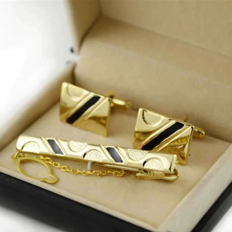 

Luxury Cufflinks Tie Clips for Men Set Tie Bar Curve Stripes Cufflinks Tie Pin Cuff Links Set Men Gifts Mens Fashion Jewelry
