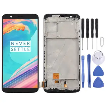 

TFT Material LCD Screen and Digitizer Full Assembly with Frame for OnePlus 5T A5010 (Black)