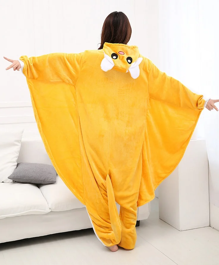 Kigurumi Adult Flying Squirrel Pajamas Sleepsuit Cartoon Onesies Unisex Pyjamas Cosplay Costume Halloween Party