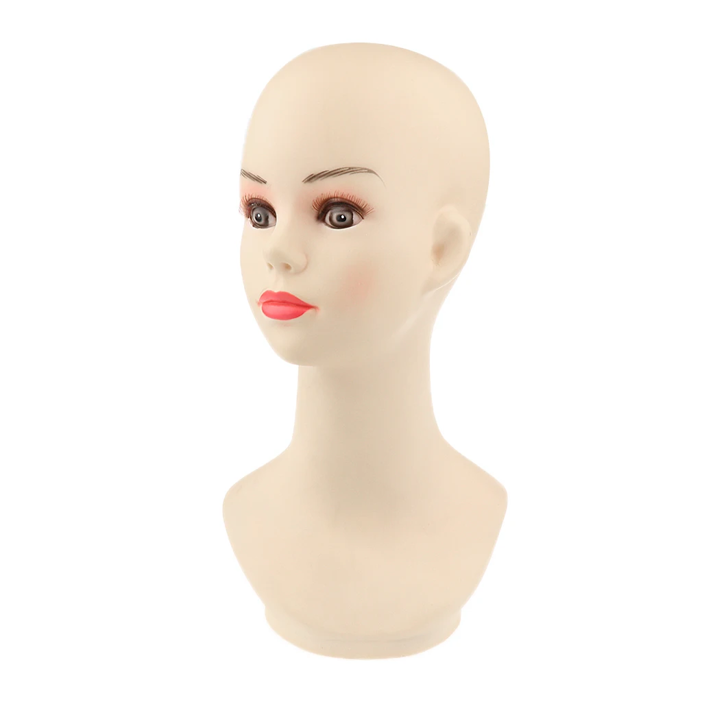 Male Female Mannequin PVC Manikin Head Bust Wig Glasses Hat Display Stand Model