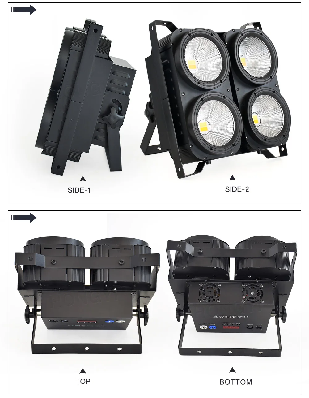Профессиональное Освещение сцены 100w 4 led cob audience 4x100 DMX stage