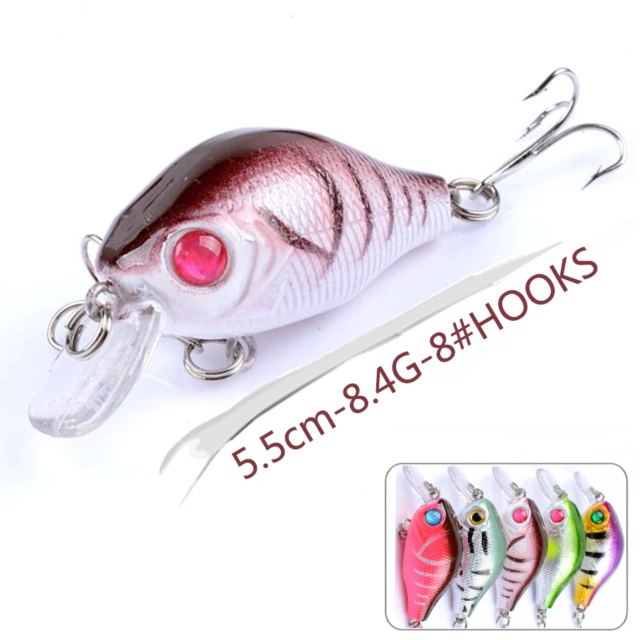 1pcs Wobbler for Trolling Fishing Lure Tackle Crankbait Pesca Hooks Swimbait 3d Eyes Fish Bass Carp Hard Bait Artificial Jig Sea | Спорт и