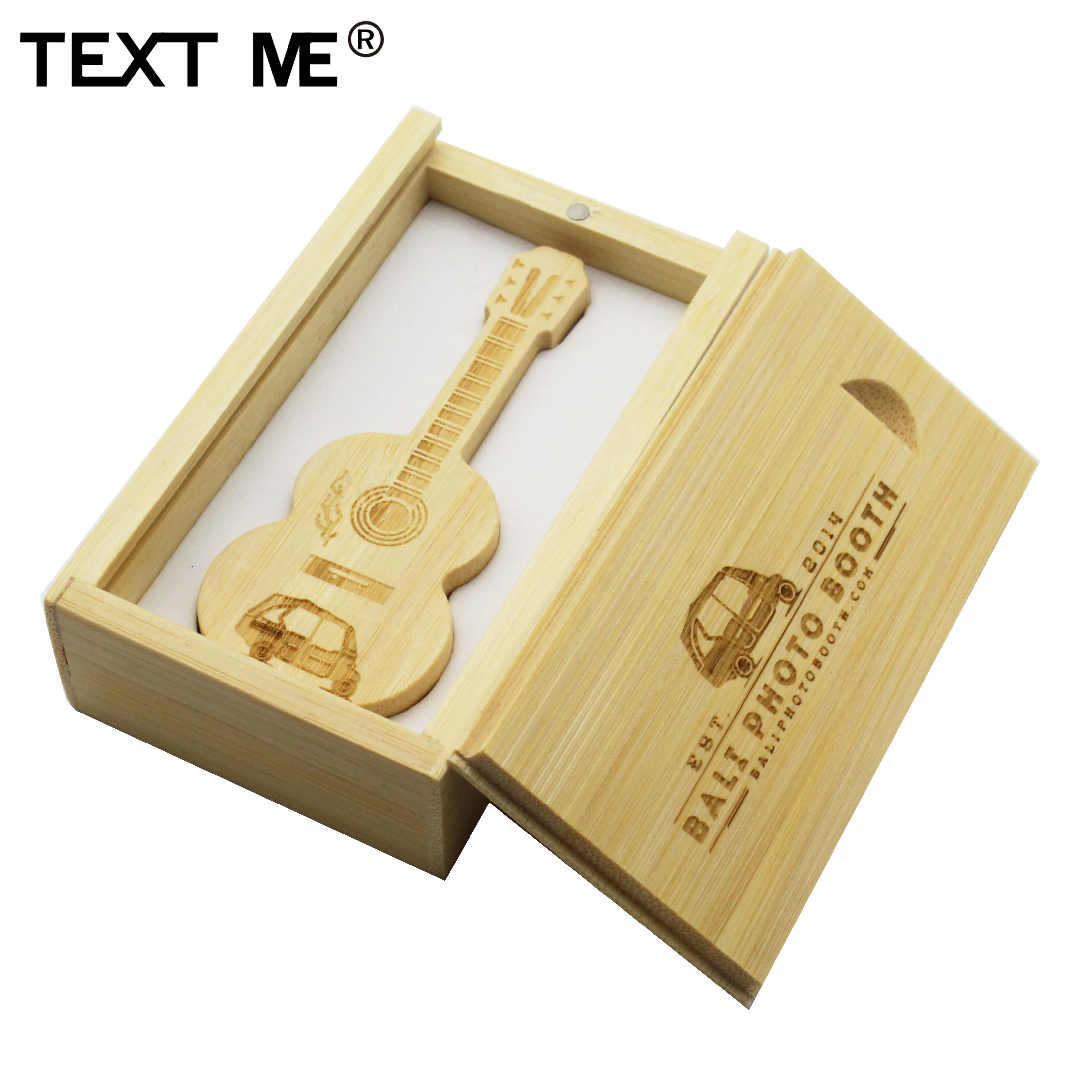 TEXT ME клен бамбук гитара+ коробка логотип usb флэш-накопитель 4 ГБ 8 ГБ 16 ГБ 32 ГБ 64 ГБ usb2.0 фотография подарок pendrive