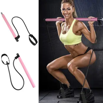 

Gym Portable Pilates Bar Stick Elaborate Manufacture Prolonged Durable with Resistance Band for Home Fitness Workout
