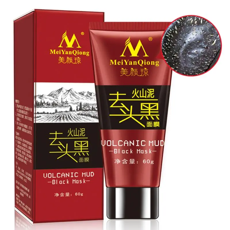 MeiYanQiong для откачивания вулканической грязи черная маска для лица Уход для удаления угрей, акне лечение отбеливающий увлажняющий крем пилинг для кожи Маска анти-старения
