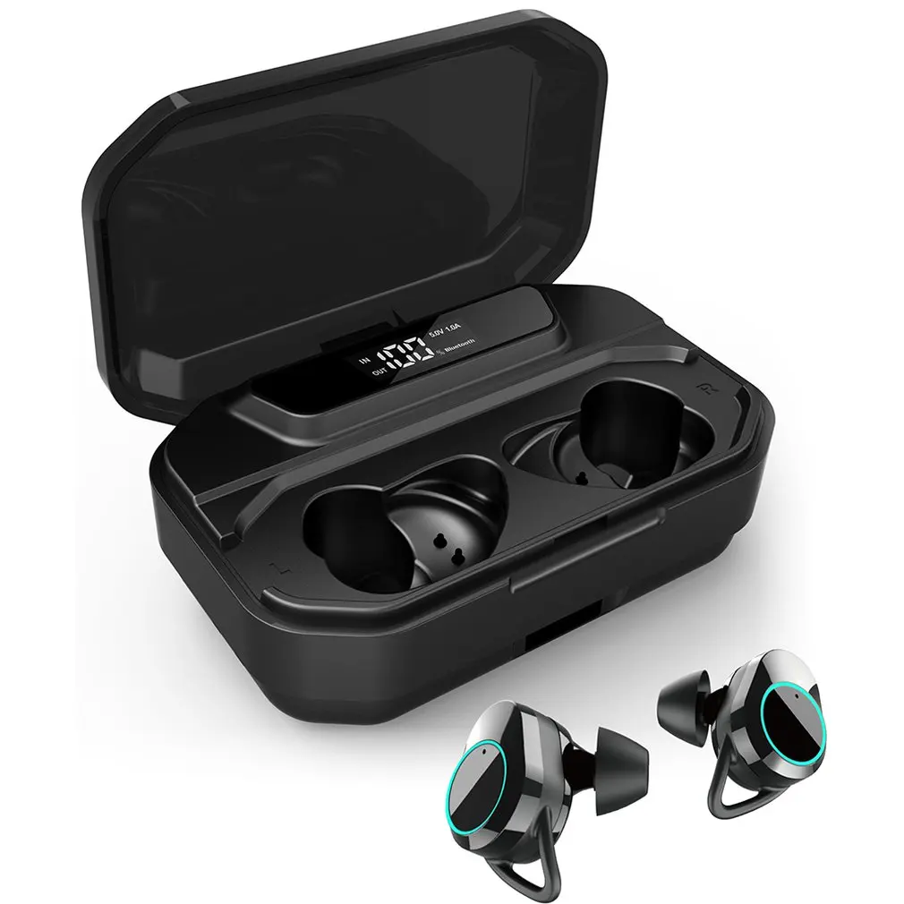 Caletop TWS G02 Bluetooth наушники V5.0 беспроводные наушники 9D стерео музыка IPX7 водонепроницаемые наушники с зарядным чехлом 3300 мАч