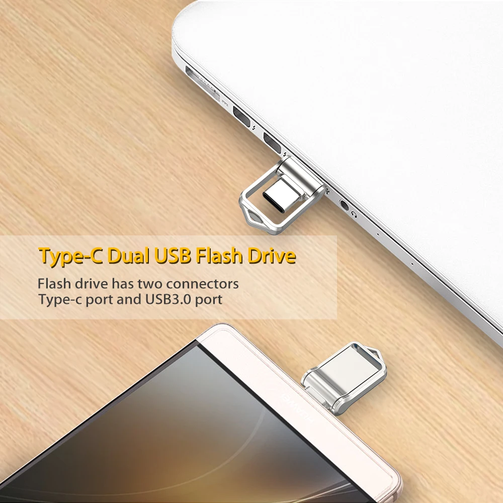 TOPESEL Mini 32GB 64GB 128GB Type C Ultra Dual USB 3.0 Flash Drive Memory Stick Thumb Drive U Disk