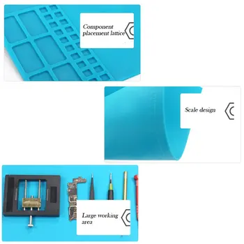 

Pad Mobile Phone Repair Work Table With Magnetic Parts Adsorption Heat Insulation Pad High Temperature Insulation Repair