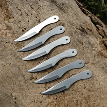 

6pcs/set Ninja Martial Arts Props Small Leaf Knife Ninjutsu Props Outdoor Personal Self-defense Knife Supplies