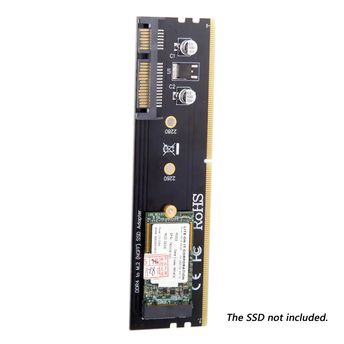 M.2 Ngff B/M-Key Sata Ssd на 22pin жесткий диск Адаптер блока печатных плат с Ddr4 черный разъем поддержка
