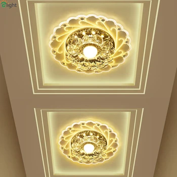 

Modern Acrylic Led Ceiling Chandelier Lighting Lustre Crystal Corridor Led Chandeliers Lamp Simple Led Lights Fixture Downlights