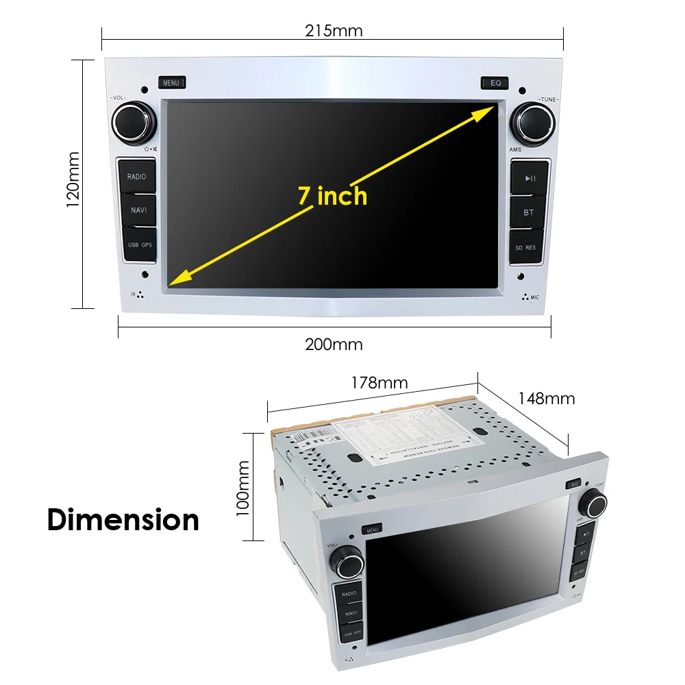  IPS DSP 2GB Android 9.0 2 DIN CAR GPS for opel Vauxhall Astra H G J Vectra Antara Zafira Corsa Viva