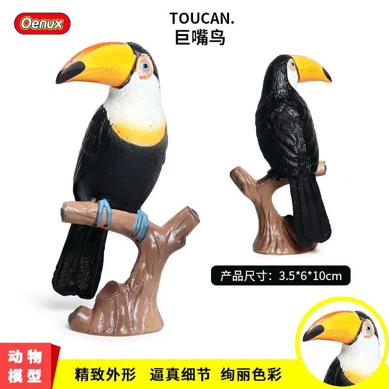 Модель диких птиц Fowl животный мир статические Твердые Модели Тукан попугай детская игрушка