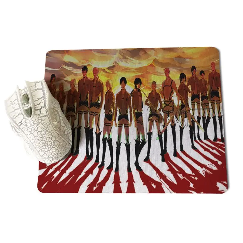 Дизайн Attack on Titan красивый коврик для мышки в стиле аниме размер для 18x22 см 25x29 см резиновые коврики для мыши - Цвет: 25X29cm