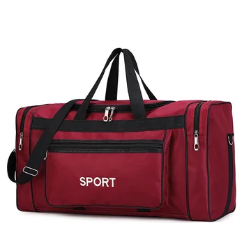 

2020 New Waterproof Men Sport Travel Bag Women Bags Red Yoga Fitness Bag Unisex Handbag Large Capacity Nylon Duffle Bag for Trip