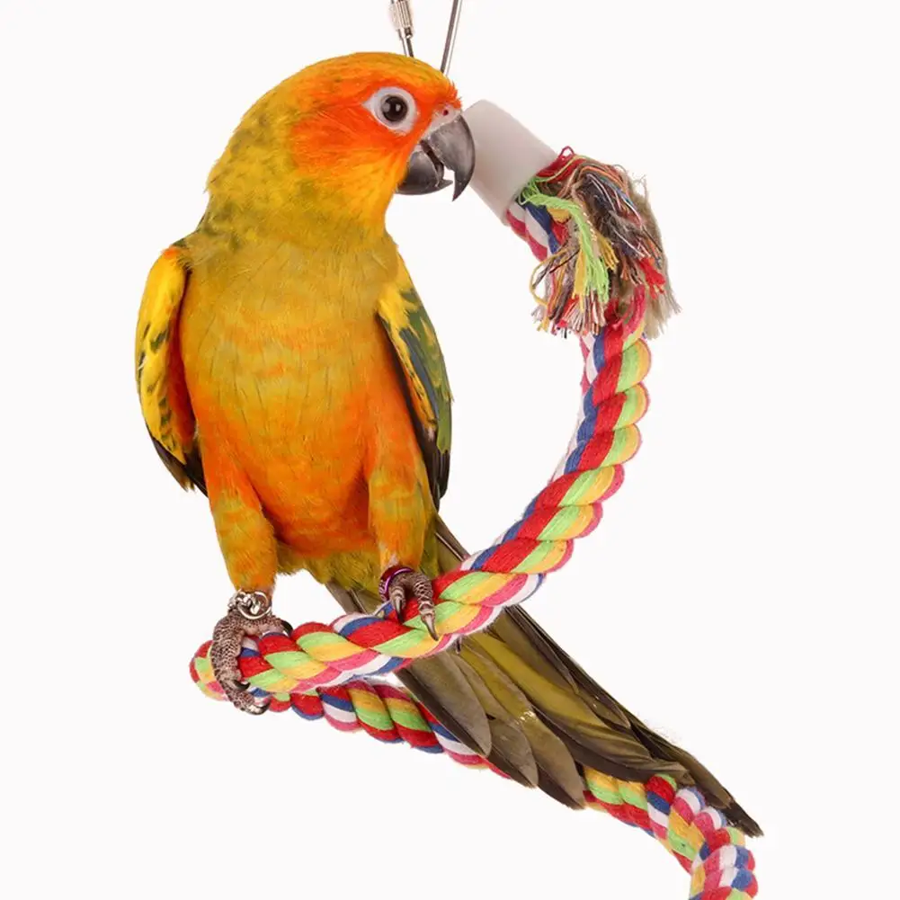 Горячий милый питомец птица канат для попугаев Conure клетка стоячий окунь Жевательная клюшка игрушка высокое качество