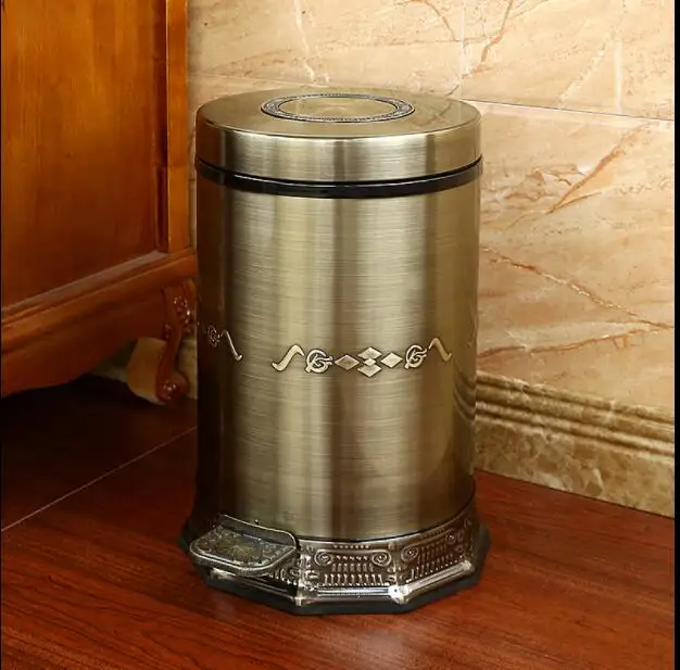 

Europe10/6L metal trash bin waste bin with foot dustbin for kitchen kitchen trash bin for home decor LJT040