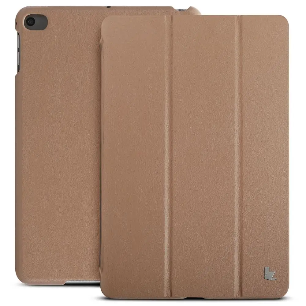 Jisoncase, кожаный чехол для нового iPad mini 5, 7,9 дюймов, с сильной защитой, Автоматический Режим сна/пробуждения, легкий Чехол-подставка для iPad - Цвет: Brown