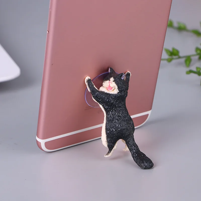 Мультфильм милый котенок котик присоска телефон подставка-держатель на рабочий стол для iPhone5 6 7 X samsung huawei