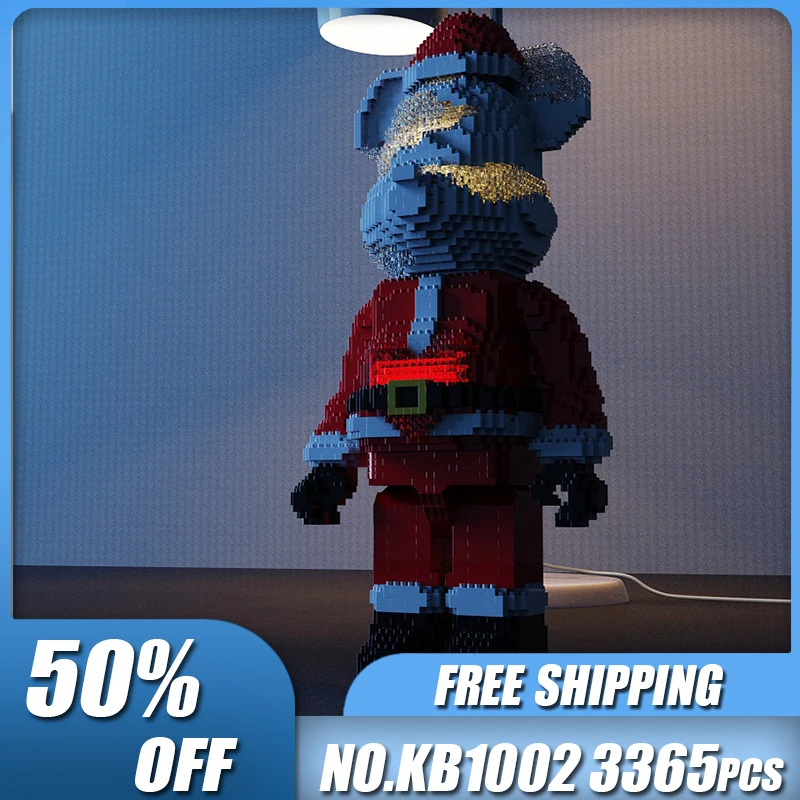 Christmas Violence Bear With Light Package Decoration Model Building Block Micro Brick Children's Toy Girl Gifts | Игрушки и хобби