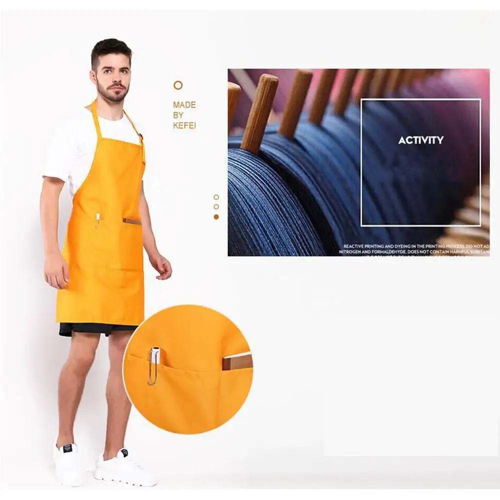 TPFOCUS 1Pcs Kitchen Apron Adjustable Apron Wiping Hands Pure Color Apron Adult Cooking for Kitchen Cleaning Tools 78cm*68cm