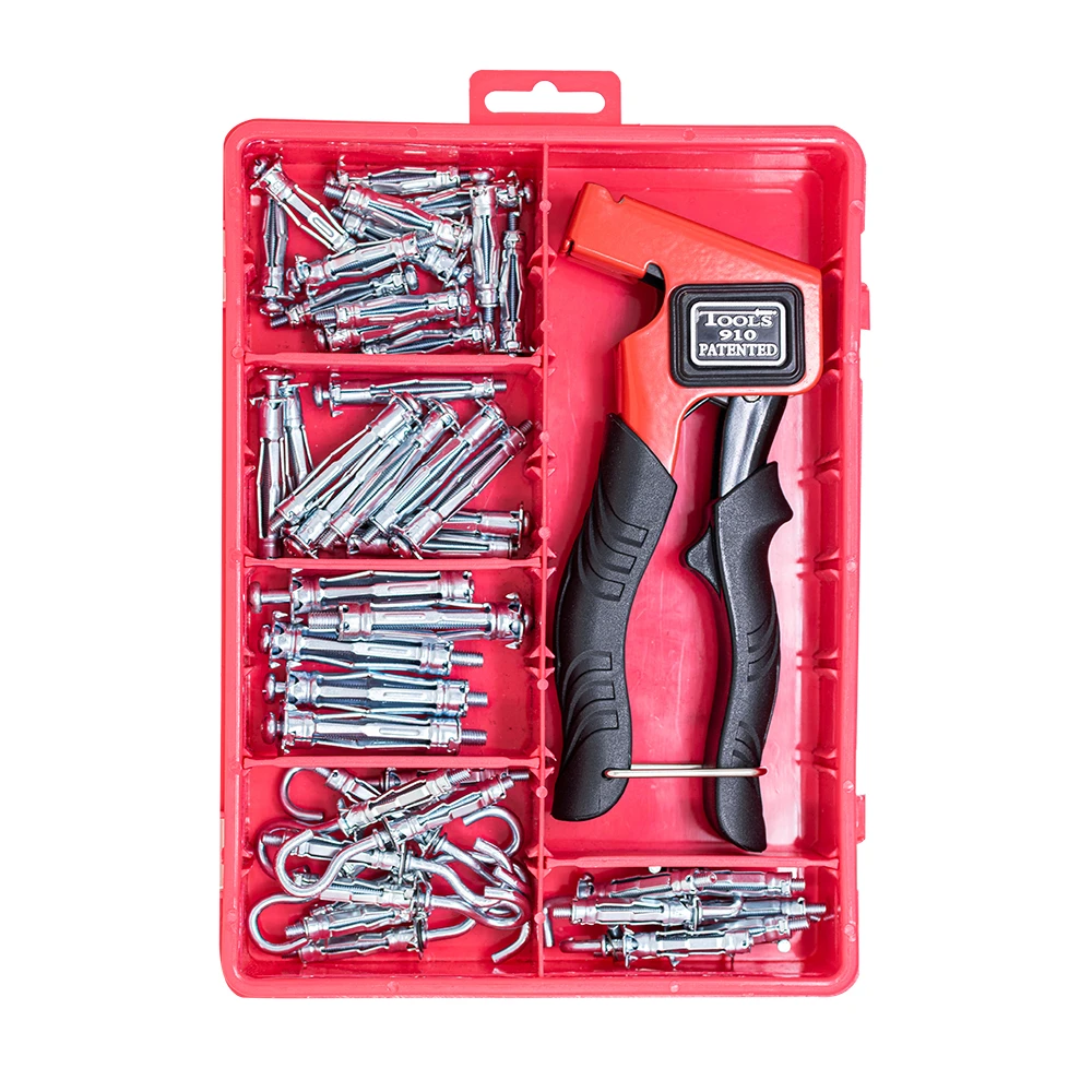 Hollow Wall Anchors Gun Molly Bolt Hollow Drive Wall Anchor Screws Kit Tools Steel Nails Guns