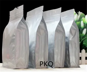 

20x30x8cm High Quality Stand Up Bag Retail Food Package Pouches Silver Aluminum Foil Ziplock Bag Kitchen Tools Sealing Bag 5pcs